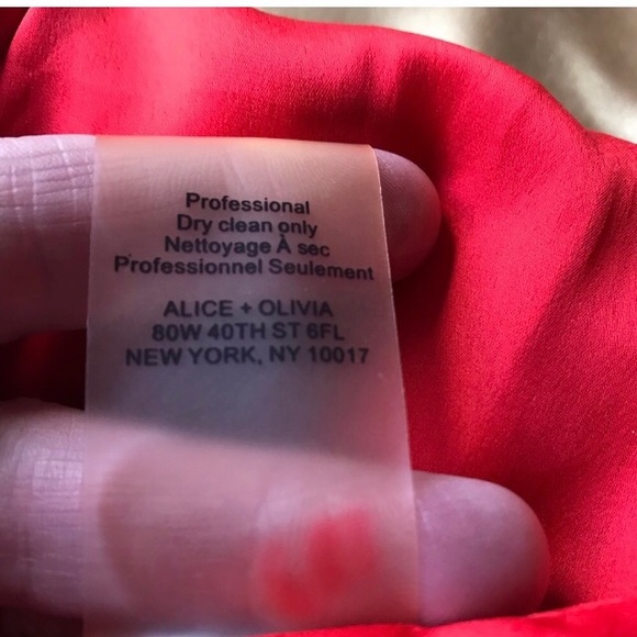 Alice & Olivia Gorgeous Red Dress Cowl Neck Ruched Side Details Zipper Back - Picture 8 of 9